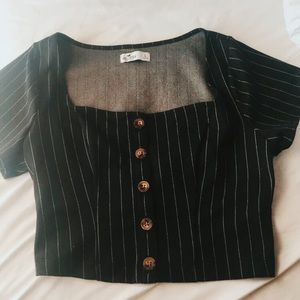 hollister square neck crop top